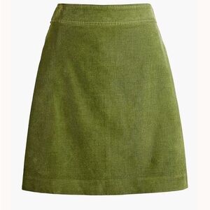 J. Crew Factory A-Line Mini Skirt in Deep Moss